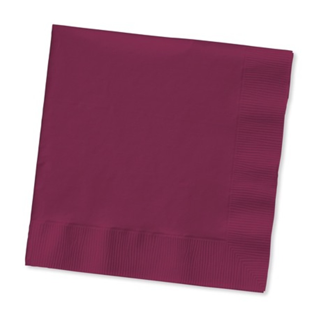 Party Central 3-Ply Disposable Luncheon Napkins - 6.5" - Burgundy Red - Club Pack of 500
